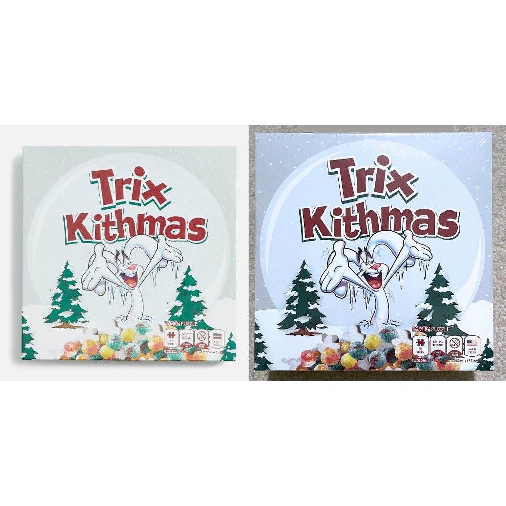 NEW Kith Treats for Trix Jigsaw Puzzle Cereal Box Kithmas 2021